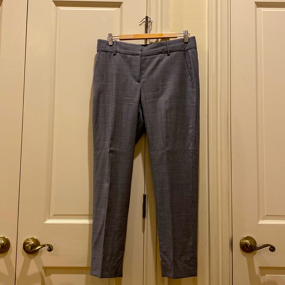 Jcrew 365 Cameron Pant in Grey Multi Check, Size 8